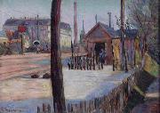 Paul Signac Railway junction near Bois-Colombes Spain oil painting artist
